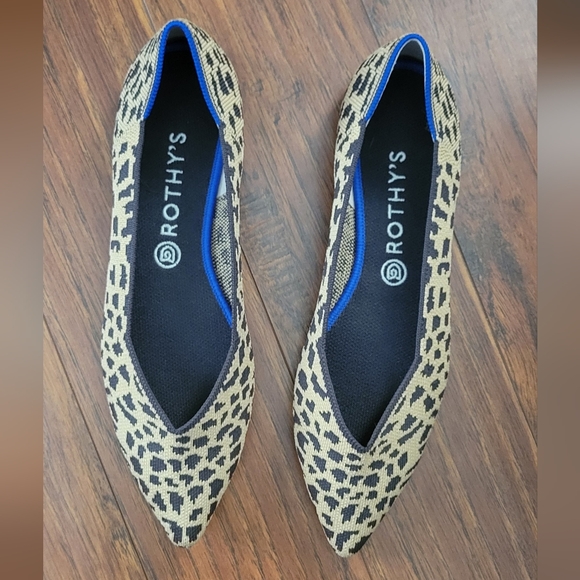 Rothy's The Point leopard flat NWOT - Picture 4 of 9